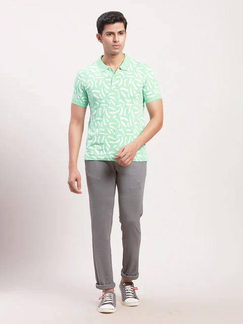Parx Men Grey Solid Low Rise Tprd Fit Rayon Blend Trouser - Image 5
