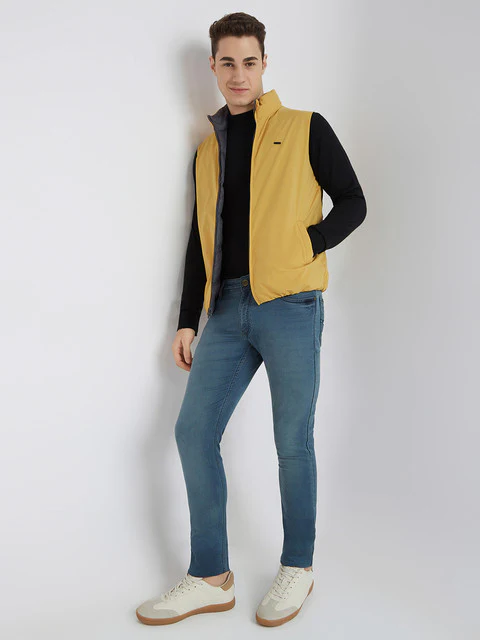 Parx Men Grey Solid Polyester Jacket - Image 5
