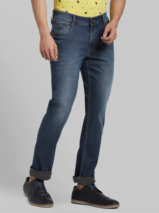 Parx Men Grey Solid Slim Tapered Fit Jeans - Image 2