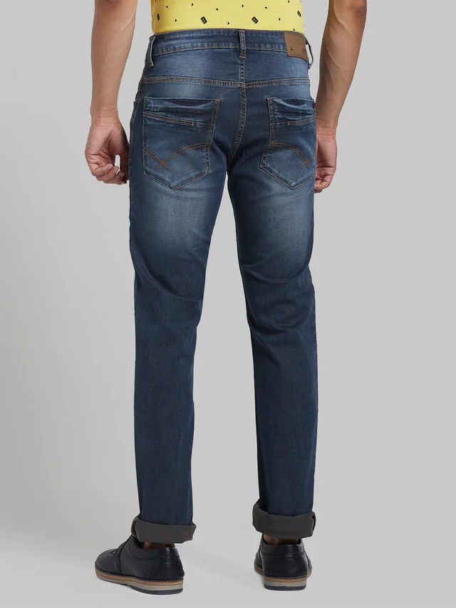 Parx Men Grey Solid Slim Tapered Fit Jeans - Image 4