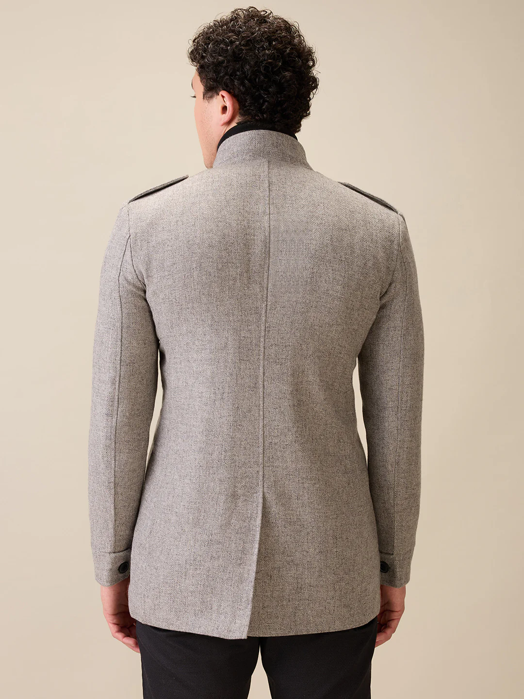 Parx Men Grey Structure Polyester Jacket - Image 4
