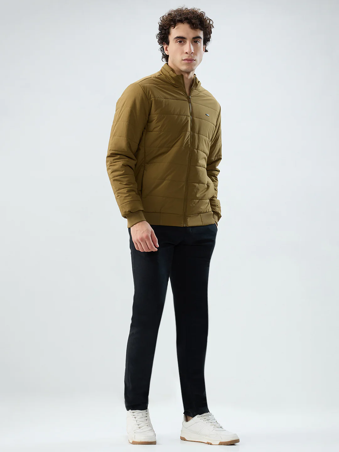 Parx Men Khaki Solid Polyester Jacket/Winterwear - Image 5