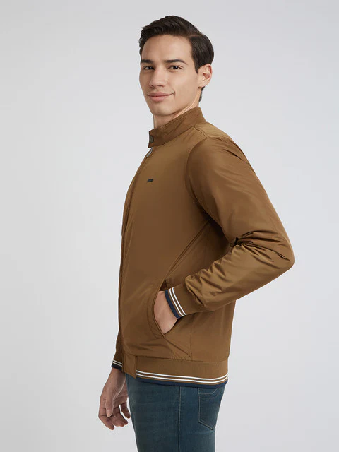 Parx Men Khaki Solid Jacket - Image 3
