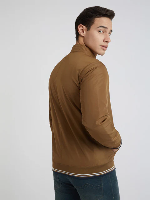 Parx Men Khaki Solid Jacket - Image 4