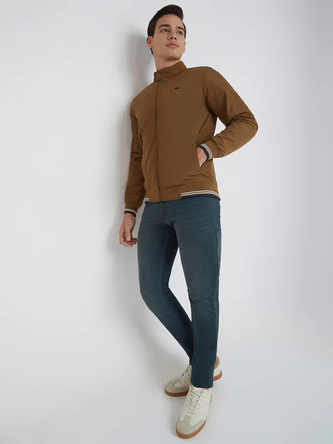 Parx Men Khaki Solid Jacket - Image 5