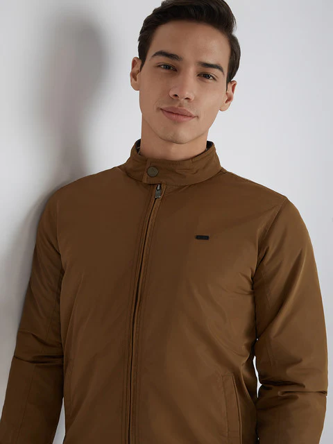 Parx Men Khaki Solid Jacket - Image 6