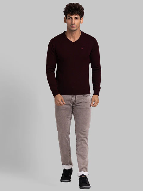 Parx Men Maroon Solid Sweater - Image 5