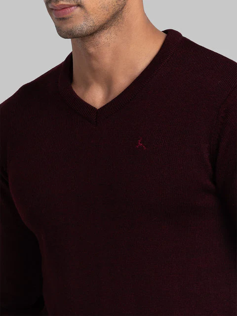 Parx Men Maroon Solid Sweater - Image 6