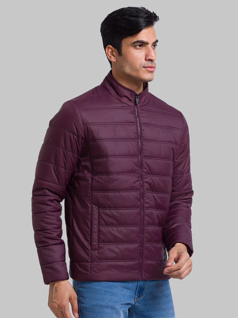 Parx Men Maroon Solid Polyester Jacket - Image 2