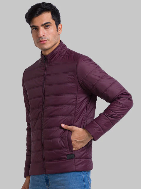 Parx Men Maroon Solid Polyester Jacket - Image 3