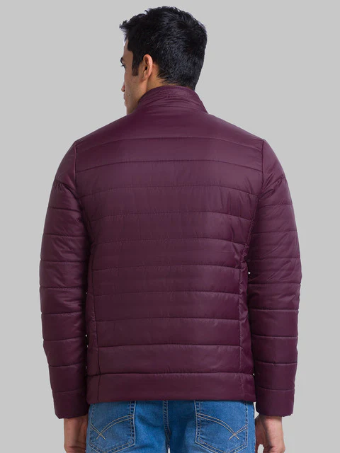 Parx Men Maroon Solid Polyester Jacket - Image 4