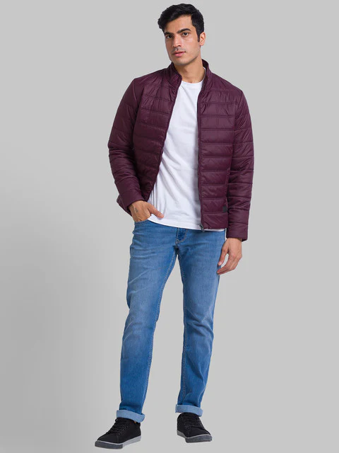Parx Men Maroon Solid Polyester Jacket - Image 5
