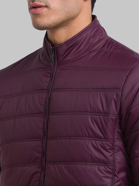 Parx Men Maroon Solid Polyester Jacket - Image 6