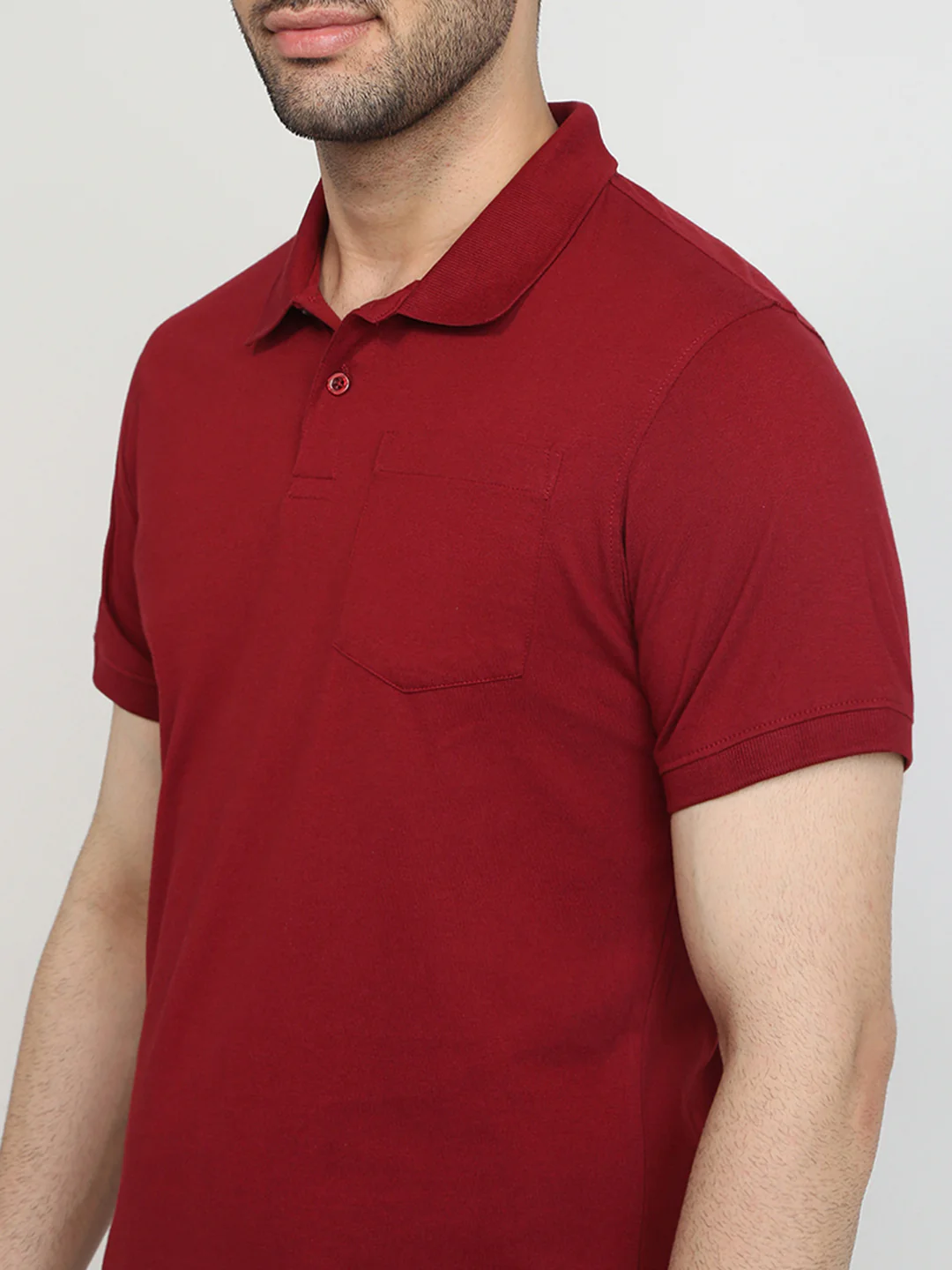 Parx Men Maroon Solid Regular Fit Cotton Blend T-Shirt - Image 6