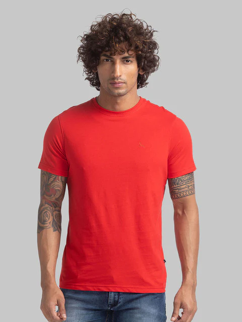 Parx Men Multi-Colour Regular Fit Solid Round Neck T-Shirt