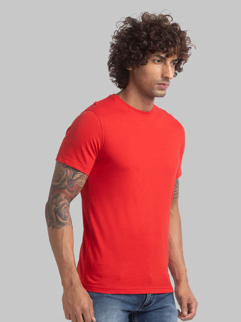 Parx Men Multi-Colour Regular Fit Solid Round Neck T-Shirt - Image 2