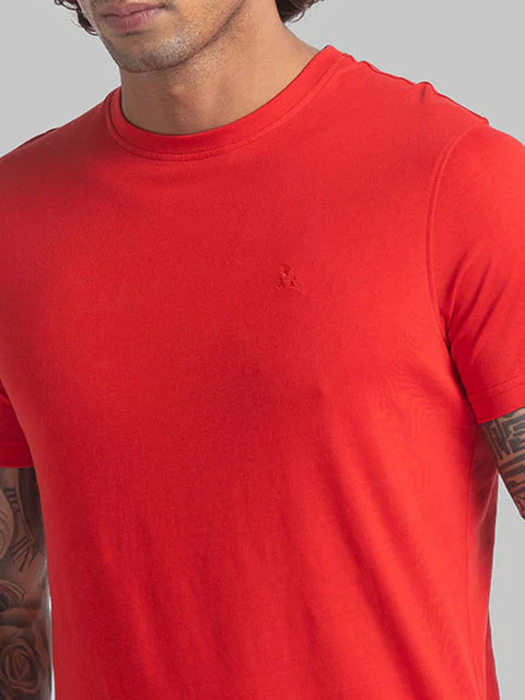 Parx Men Multi-Colour Regular Fit Solid Round Neck T-Shirt - Image 6