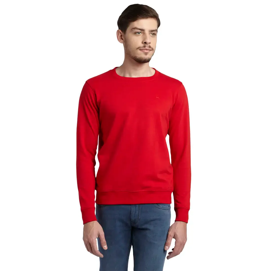Parx Men Multi-Colour Solid Regular Fit Polyester Blend Sweetshirts