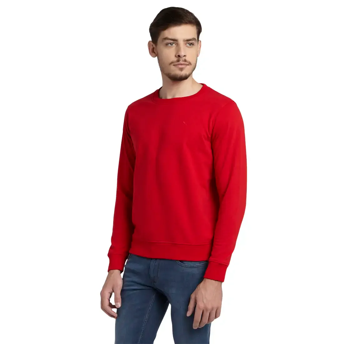 Parx Men Multi-Colour Solid Regular Fit Polyester Blend Sweetshirts - Image 3