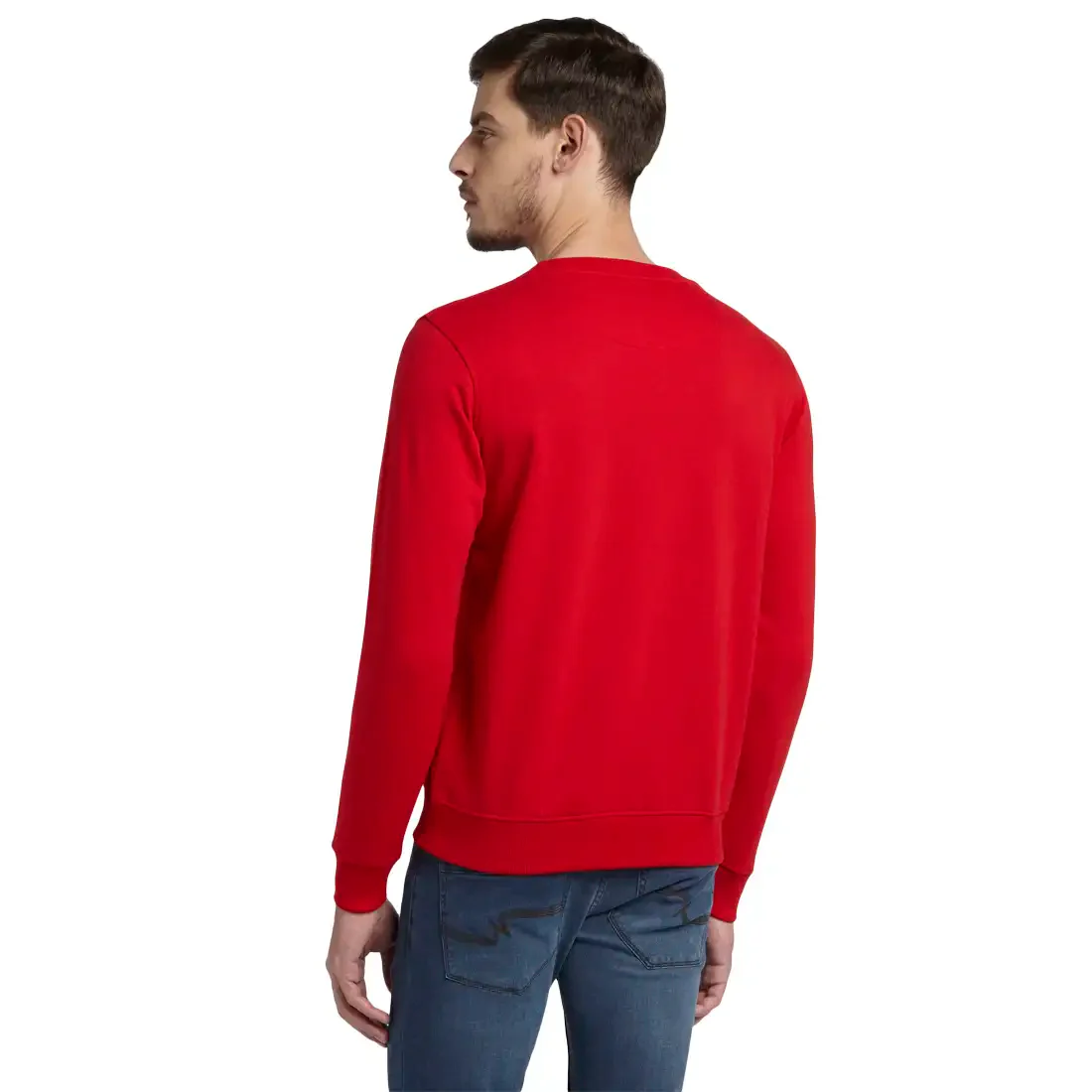 Parx Men Multi-Colour Solid Regular Fit Polyester Blend Sweetshirts - Image 4