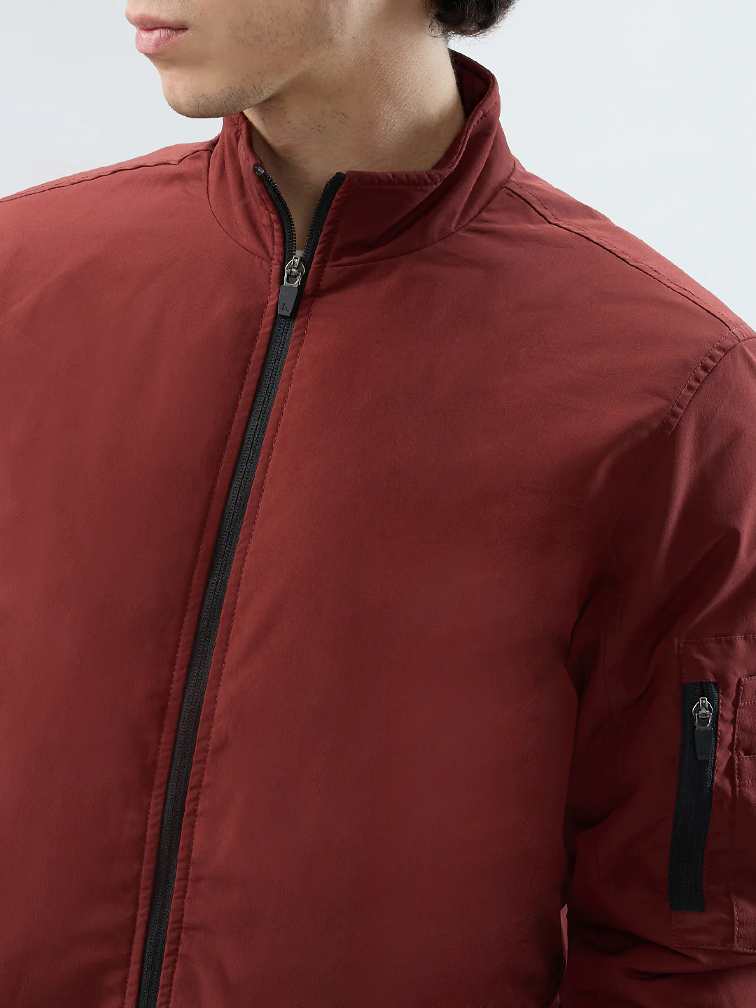 Parx Men Orange Solid Polyester Jacket/Winterwear - Image 6