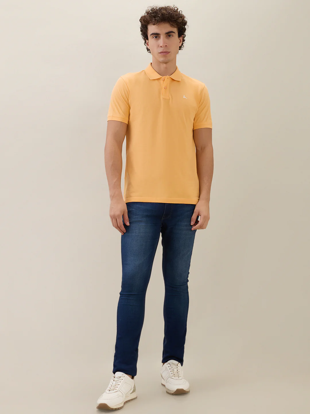 Parx Men Orange Solid Regular Fit Cotton T-shirt - Image 5