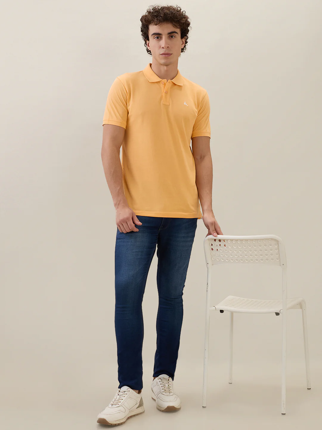 Parx Men Orange Solid Regular Fit Cotton T-shirt - Image 7