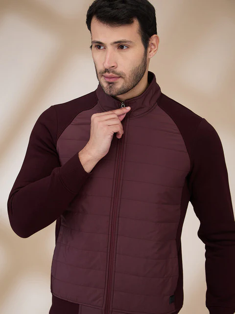 Parx Men Purple Cut & Sew Regular Fit Cotton Blend Sweatshirt - Image 6