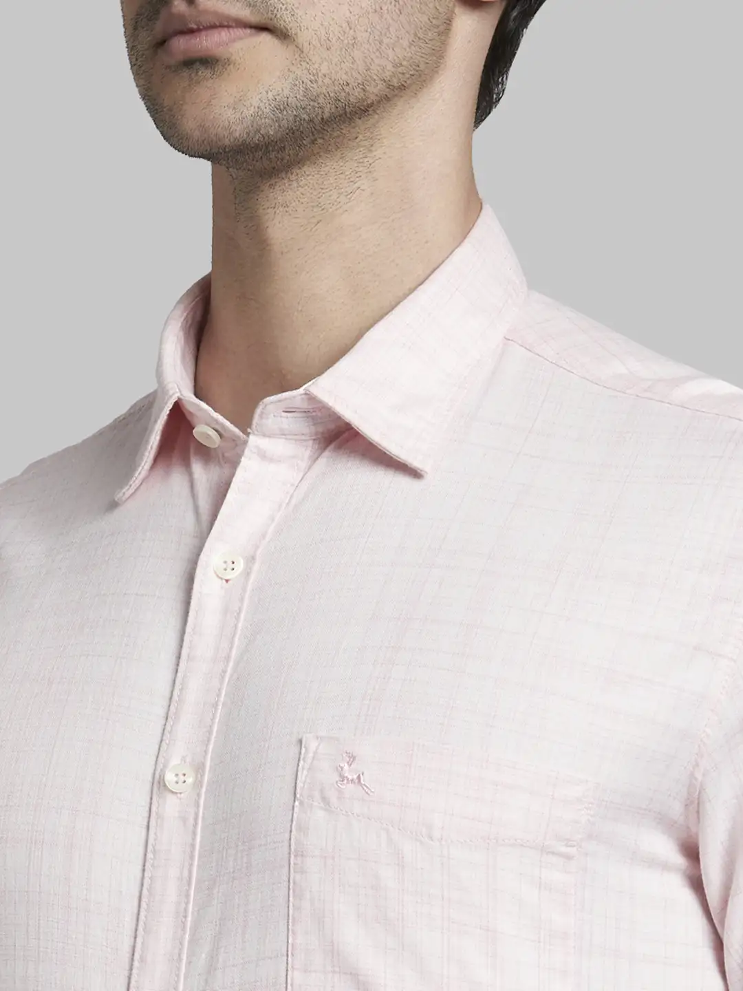 Parx Men Red Checks Slim Fit Cotton Blend Full Sleeve Cutaway Collar Shirt - Image 6