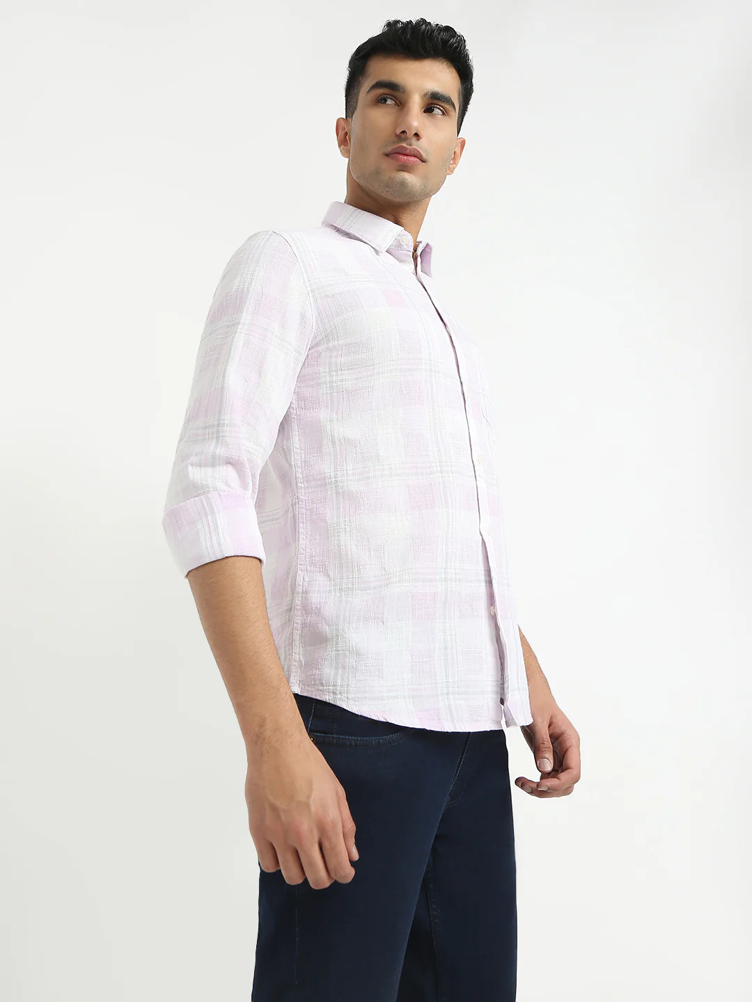 Parx Men Red Checks Slim Fit Cotton Casual Shirt - Image 2