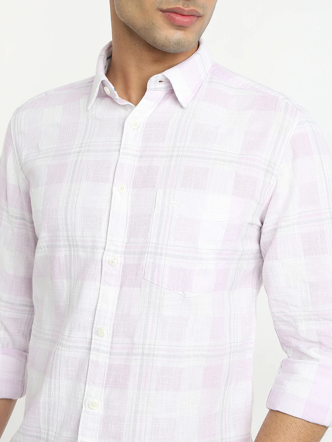 Parx Men Red Checks Slim Fit Cotton Casual Shirt - Image 6
