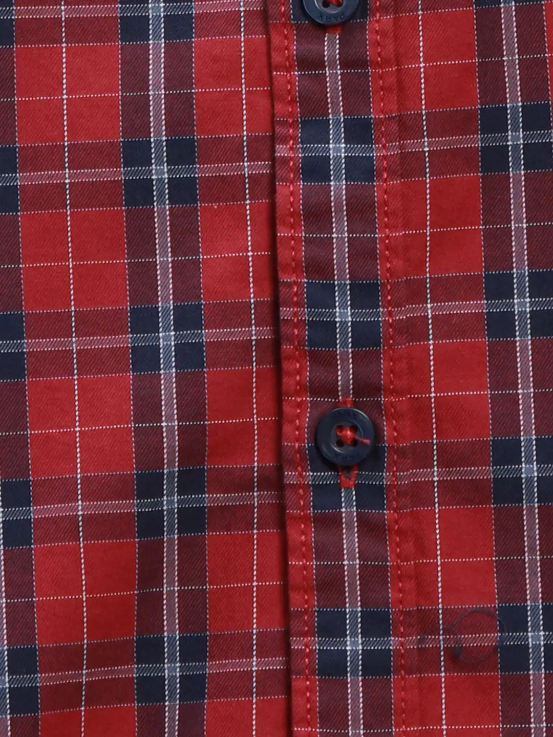 Parx Men Red Checks Slim Fit Cotton Full Sleeve Cut Away Collar Shirt - Image 7