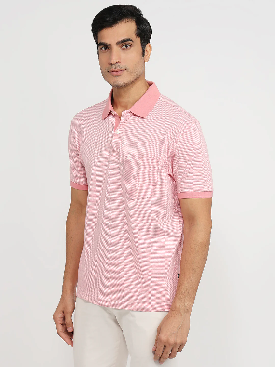 Parx Men Red Jacquard Regular Fit Cotton T-shirt - Image 2