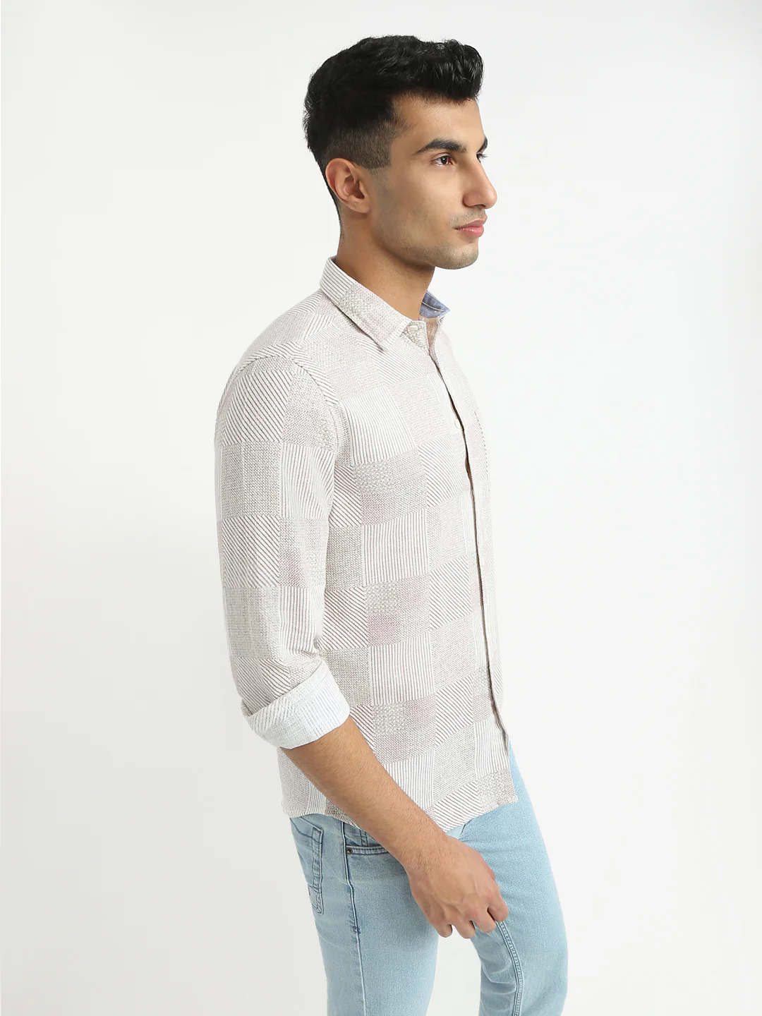 Parx Men Red Print Slim Fit Cotton Casual Shirt - Image 2