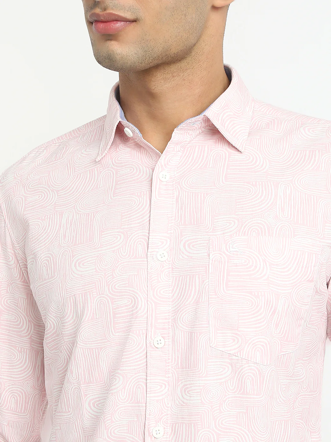 Parx Men Red Print Slim Fit Cotton Casual Shirt - Image 6