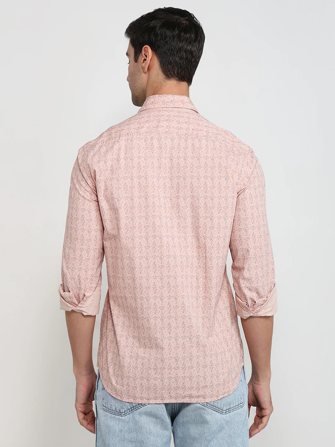 Parx Men Red Print Slim Fit Cotton Shirt - Image 4