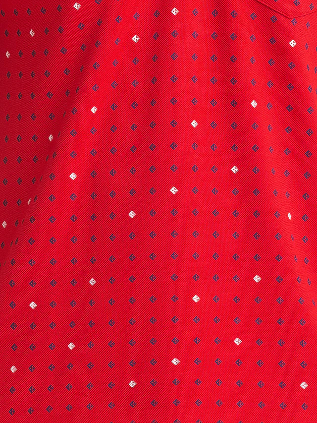 Parx Men Red Printed Regular Fit Half Sleeve Polo Neck T-Shirt - Image 7