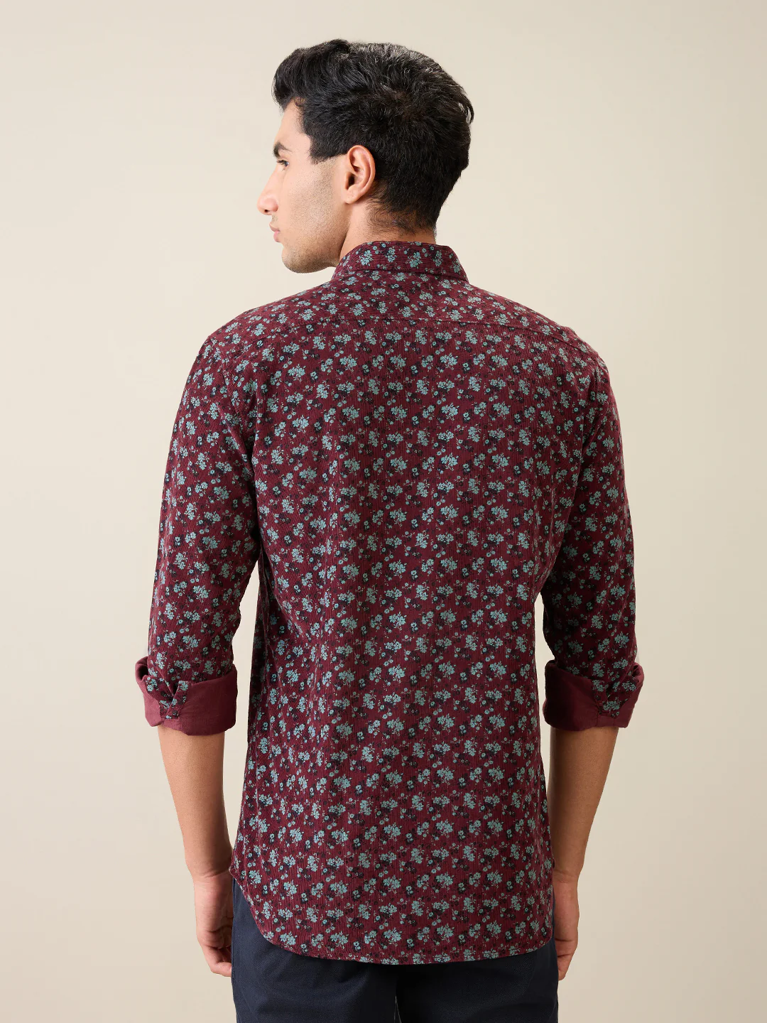 Parx Men Maroon Printed Slim Fit Cotton Casual Shirt - Image 4