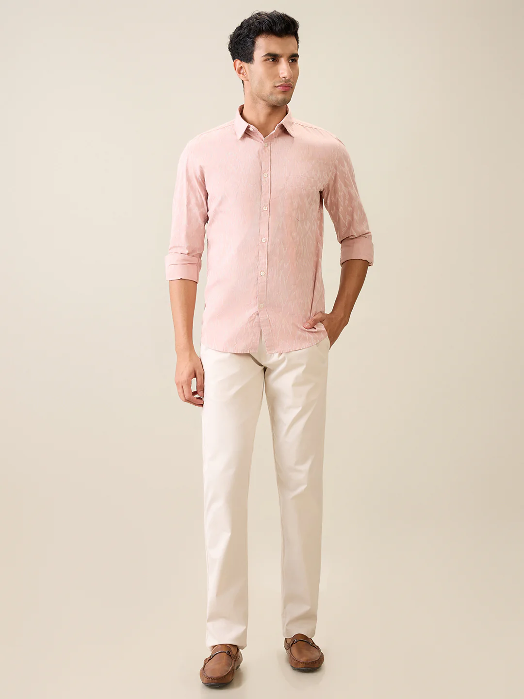 Parx Men Red Printed Slim Fit Cotton Casual Shirt - Image 5