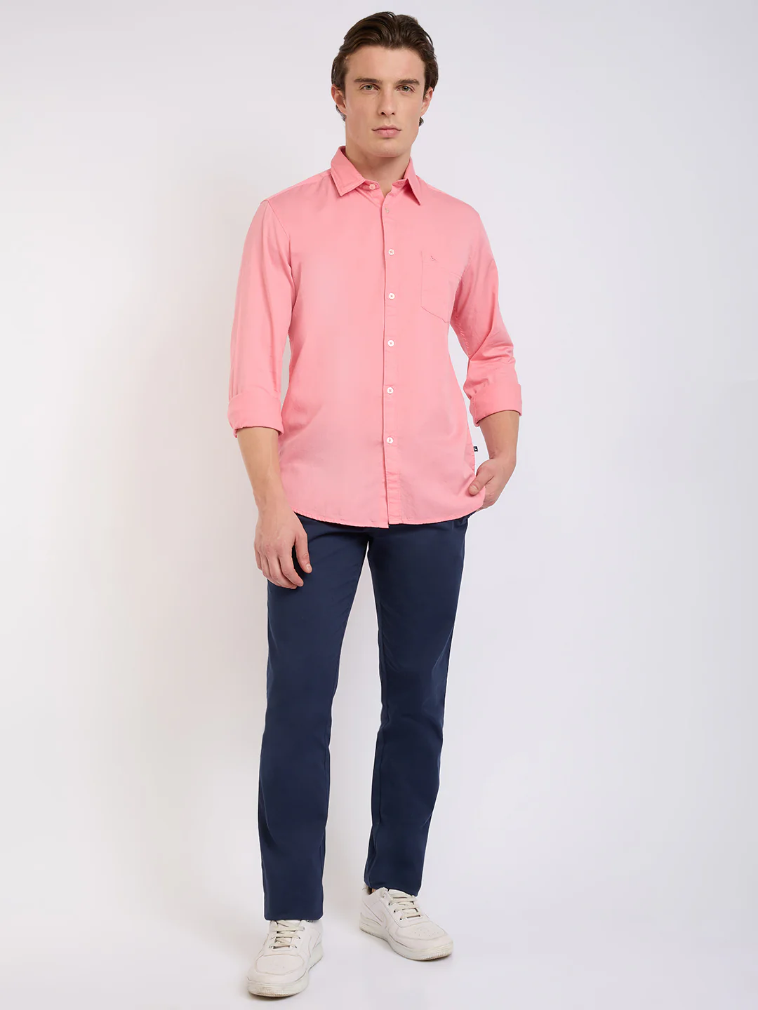 Parx Men Red Solid Slim Fit Cotton Shirt - Image 5