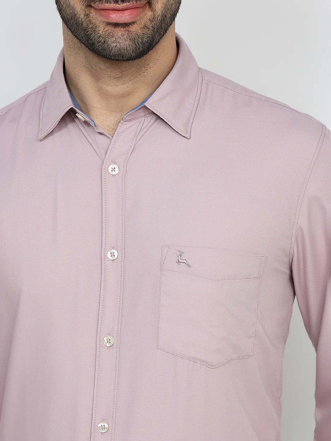Parx Men Red Solid Slim Fit Viscose Blend Full Sleeve Casual Shirt - Image 6