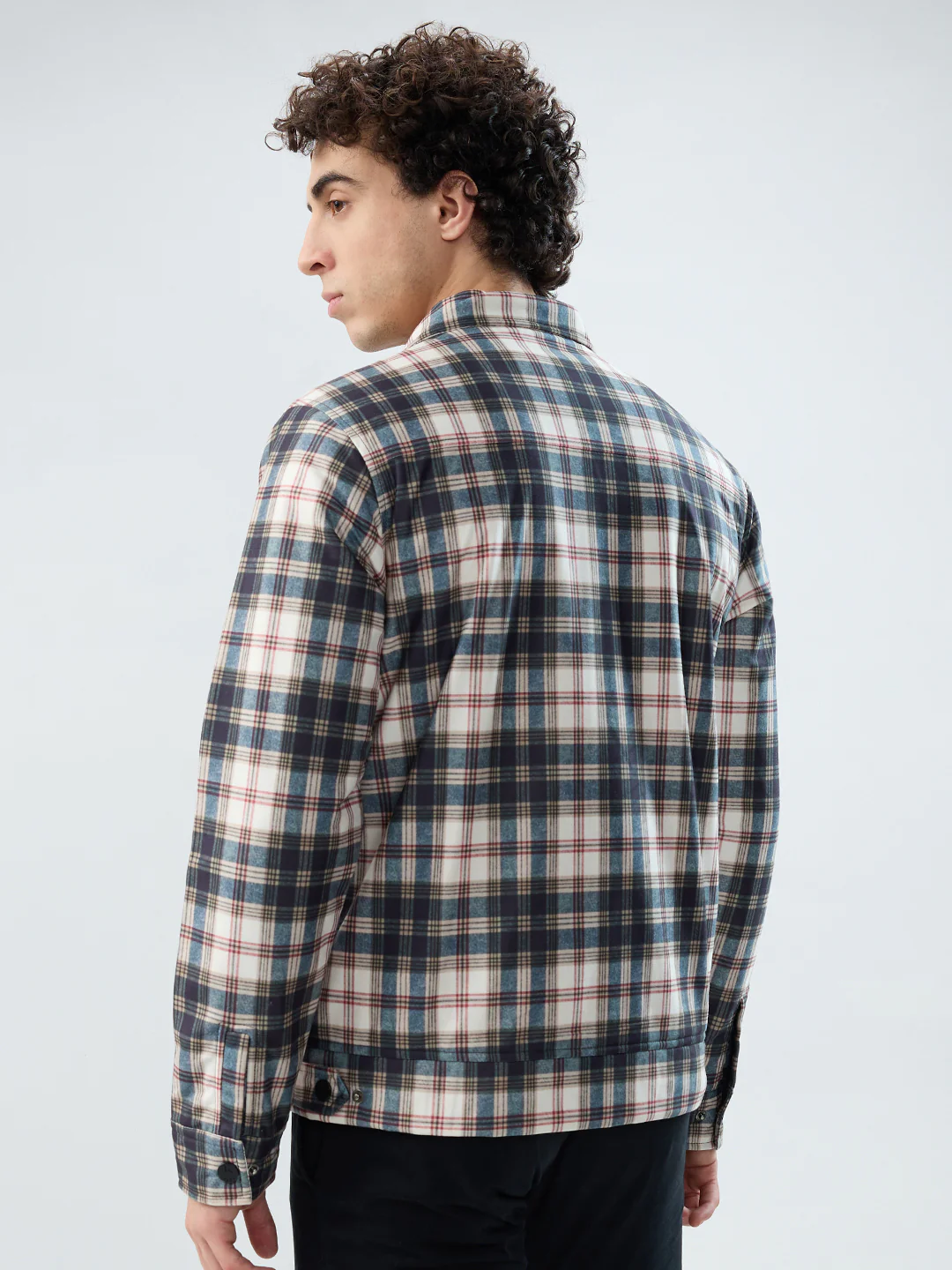 Parx Men White Checks Polyester Jacket/Winterwear - Image 4