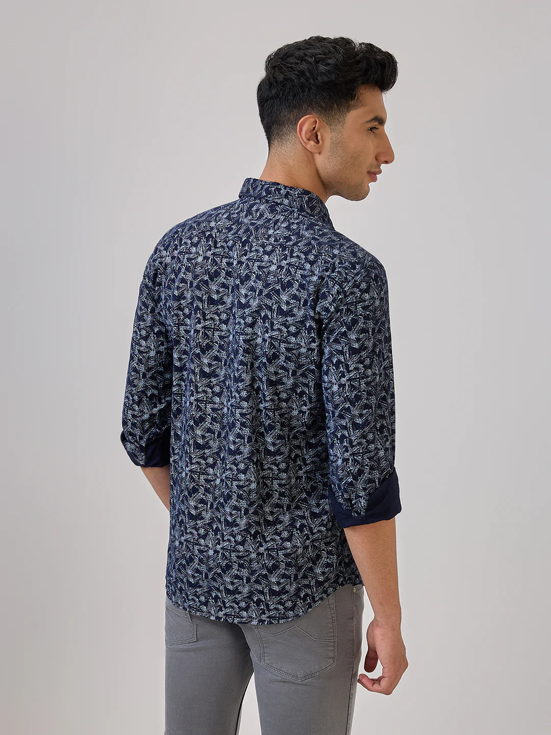 Parx Men White Print Slim Fit Cotton Casual Shirt - Image 5