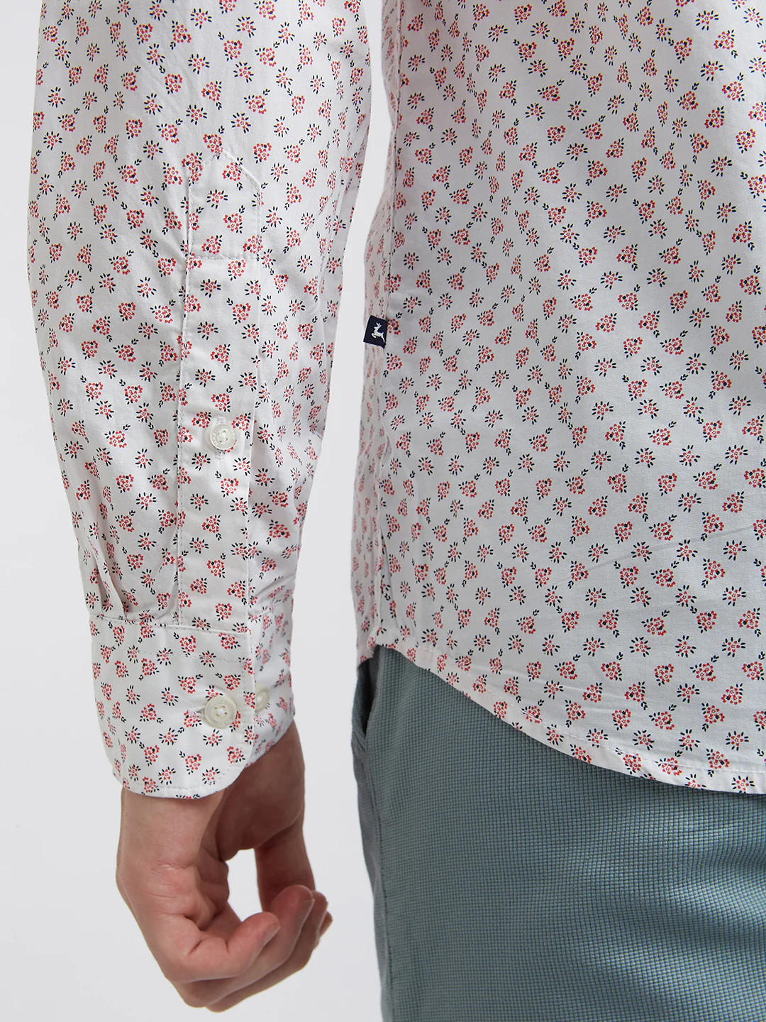 Parx Men White Print Slim Fit Cotton Full Sleeve Shirts - Image 7
