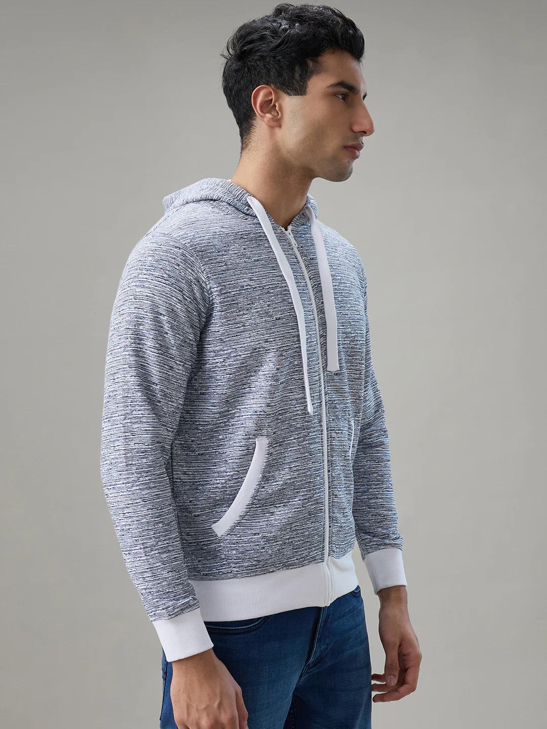 Parx Men White Printed Regular Fit Cotton Blend Sweatshirt - Image 2