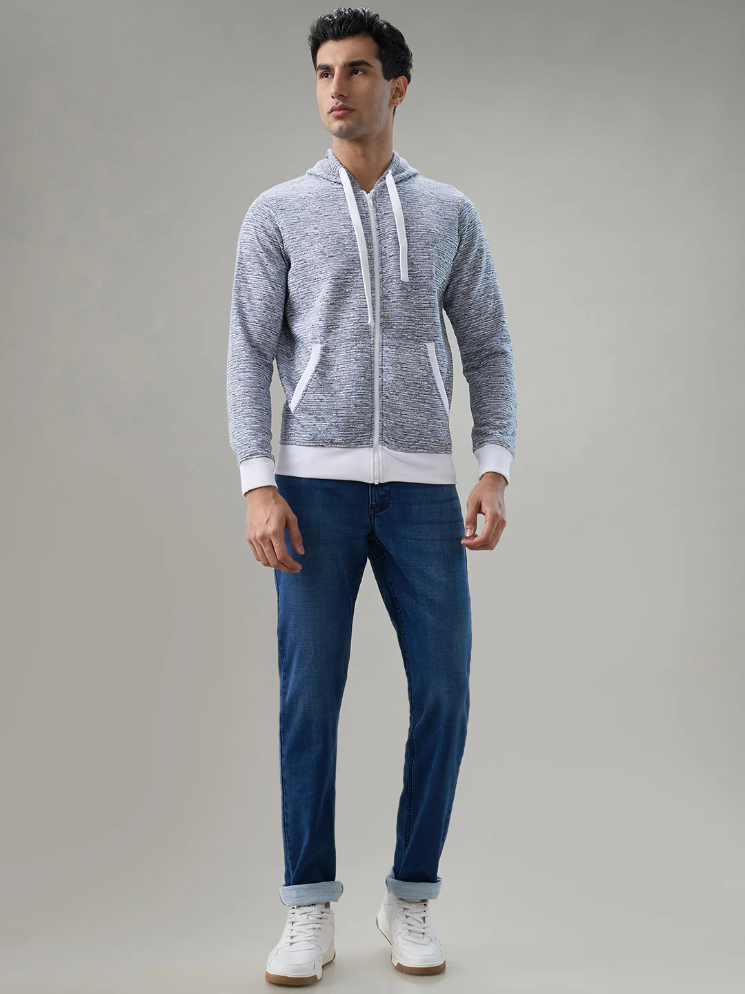 Parx Men White Printed Regular Fit Cotton Blend Sweatshirt - Image 5