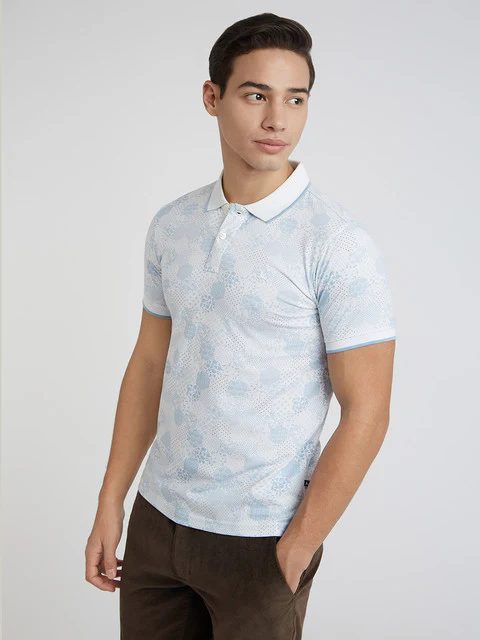 Parx Men White Printed Regular Fit Cotton Blend T-Shirt - Image 3