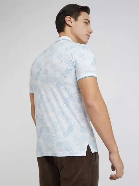 Parx Men White Printed Regular Fit Cotton Blend T-Shirt - Image 4