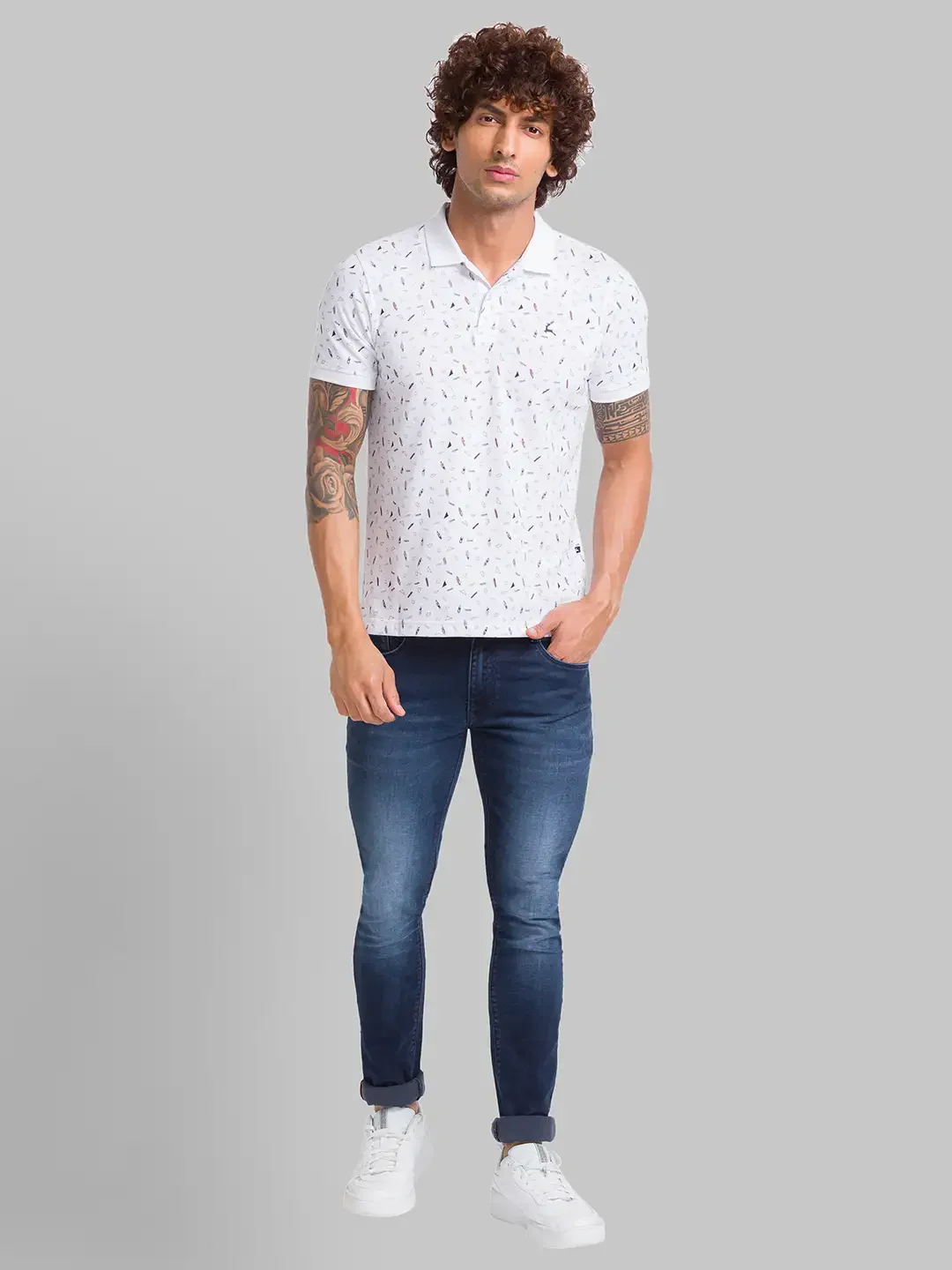 Parx Men White Printed Regular Fit Cotton T-Shirt - Image 5