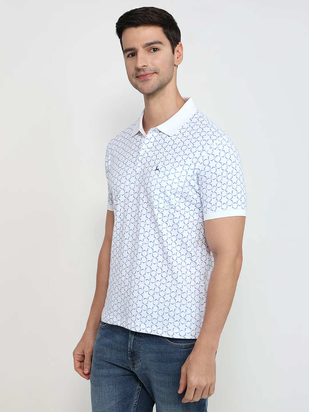 Parx Men White Printed Regular Fit Cotton T-Shirt - Image 2
